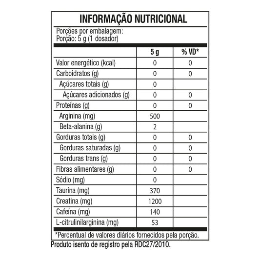 Pré-Treino Évora PW Darkness 300g/150g