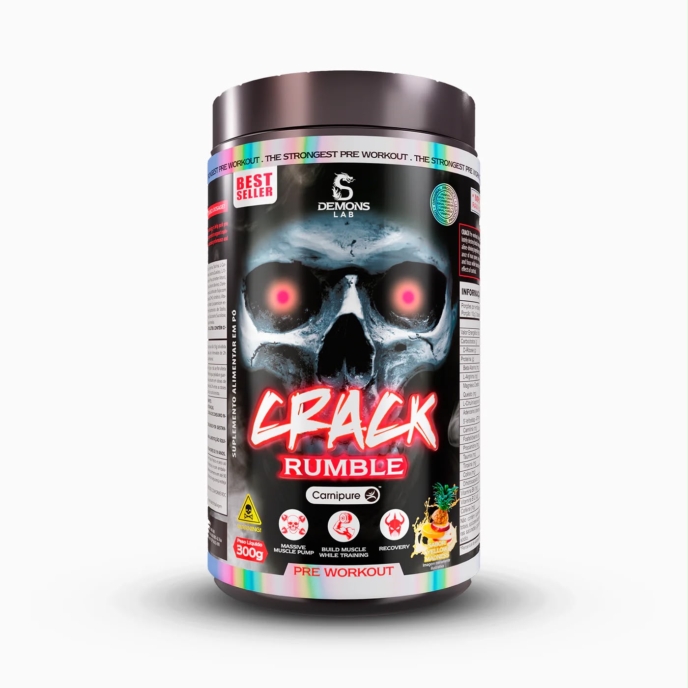 Pré-Treino Crack Rumble Demons Lab 300g