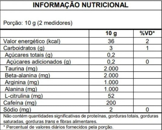 Pré-Treino No Control MHD 300g
