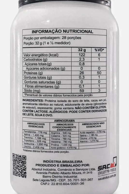 Whey Protein Isolado Absolut Nutrition 900g