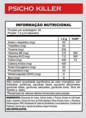 Termogênico Psycho Killer 60 Cápsulas
