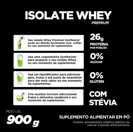 Whey Protein Isolado Synthesize 900g (Pote)