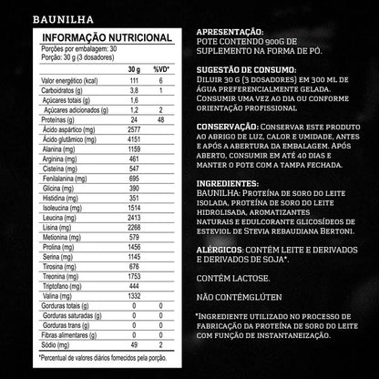 Whey protein Isolado Hidrolizado Iso Hydrol Darkness 900g