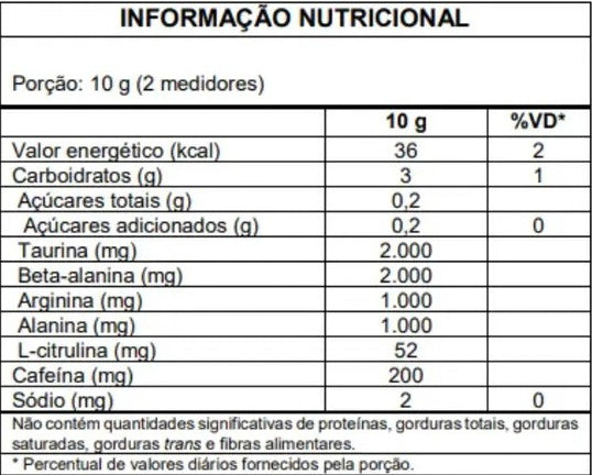 Pré-Treino No Control MHD 300g