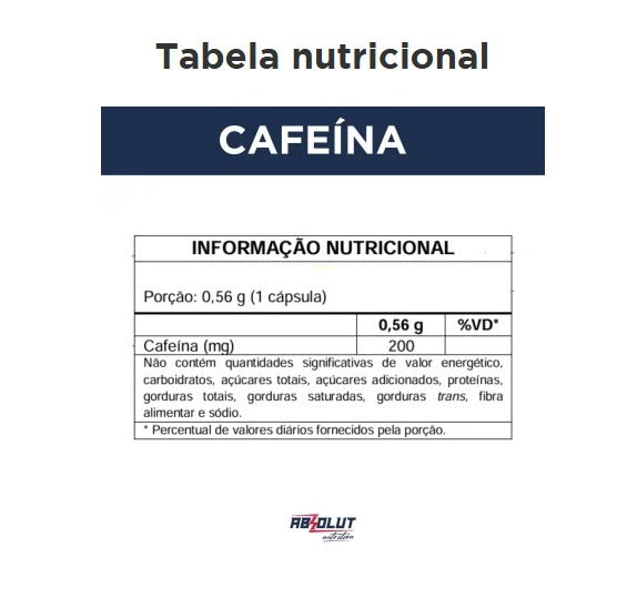 Cafeína Absolut Nutrition 30 Cápsulas