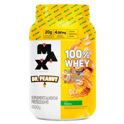 Whey Protein 100% Concentrado Dr. Peanut Max Titanium 900g (Pote)