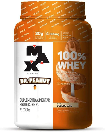 Whey Protein 100% Concentrado Dr. Peanut Max Titanium 900g (Pote)