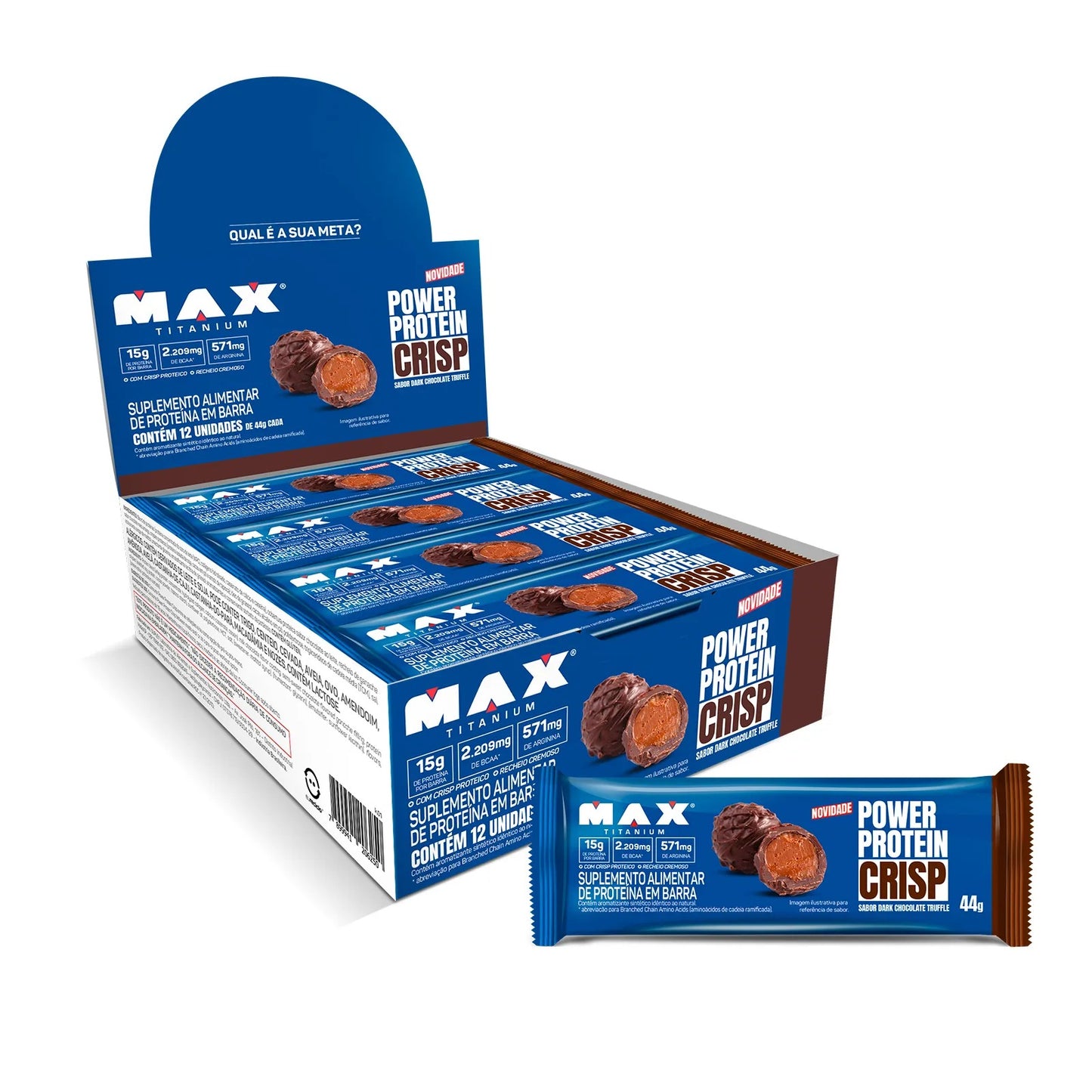 Barra de Proteína Power Protein Crisp Max Titanium (Unidade)